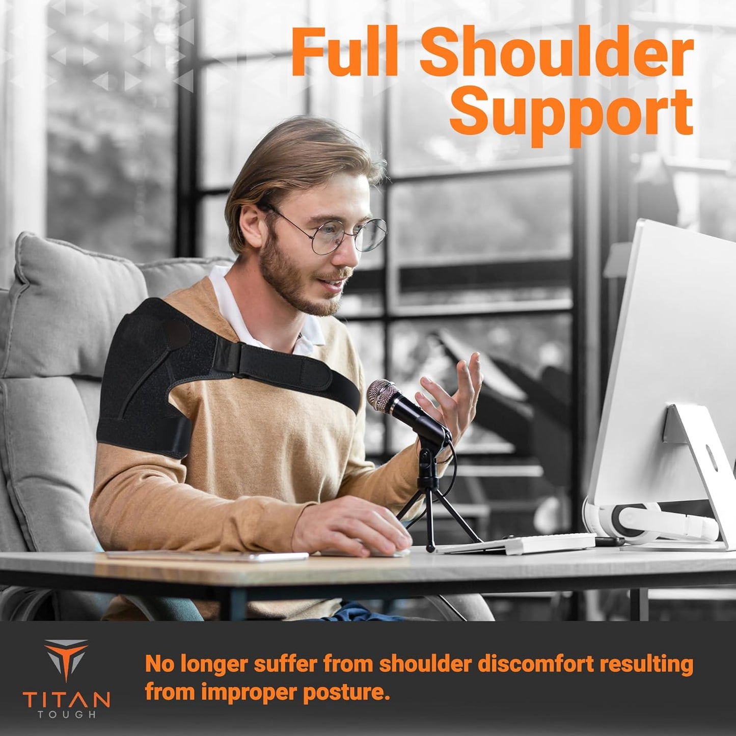 Shoulder Brace (L–XXL) – Compression Support for Rotator Cuff & Injury Recovery