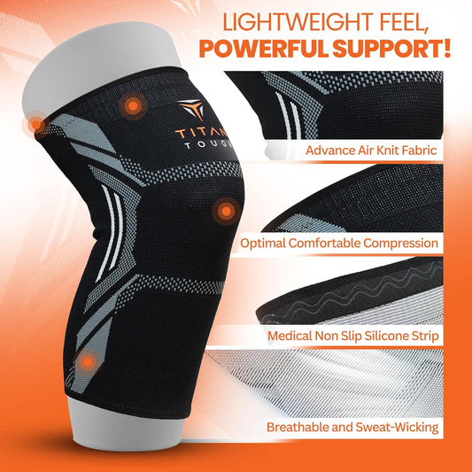 Knee Brace (L) – Compression Sleeve for Joint Pain & Workout Support