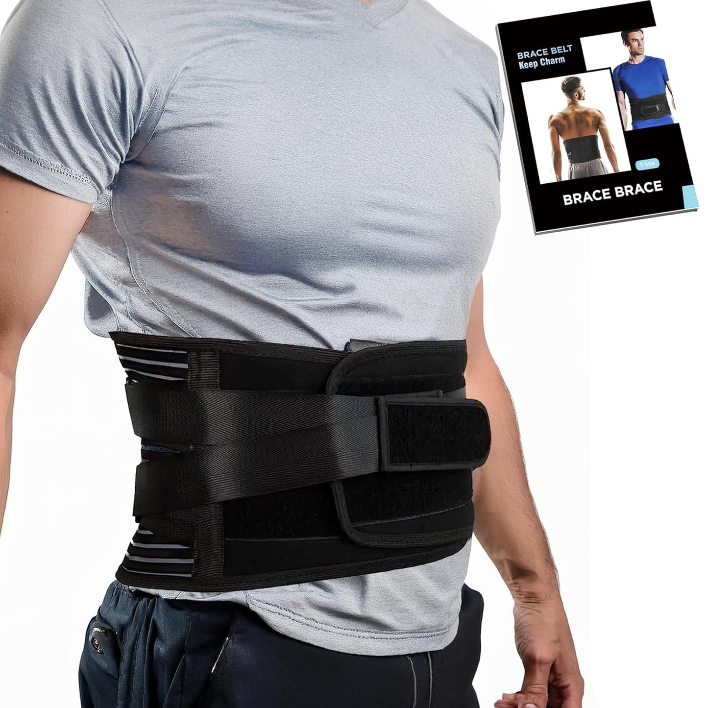 Lower Back Brace - Lumbar Support for Pain Relief, Sciatica & Scoliosis