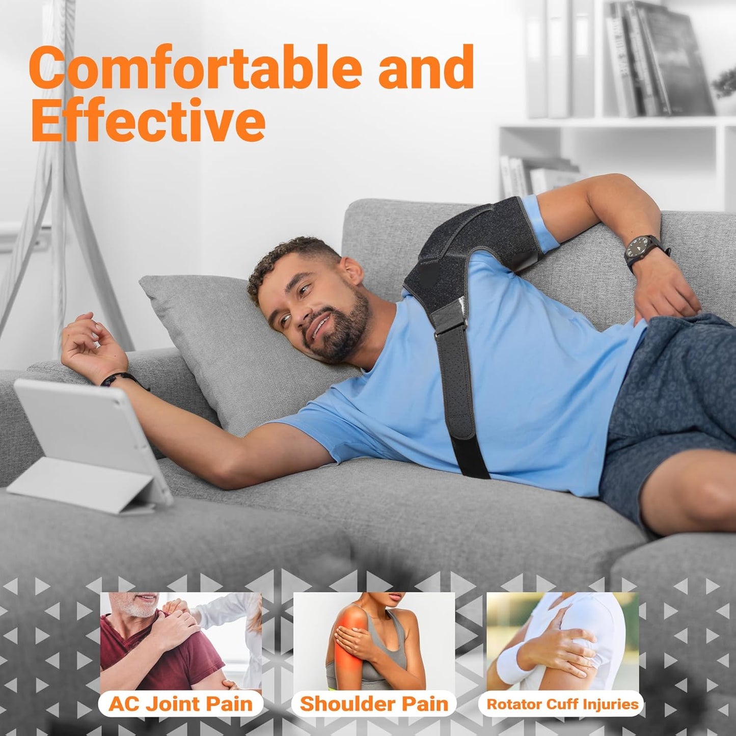 Shoulder Brace (L–XXL) – Compression Support for Rotator Cuff & Injury Recovery