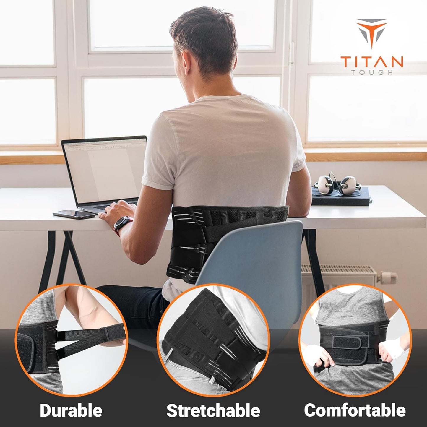 Lower Back Brace - Lumbar Support for Pain Relief, Sciatica & Scoliosis