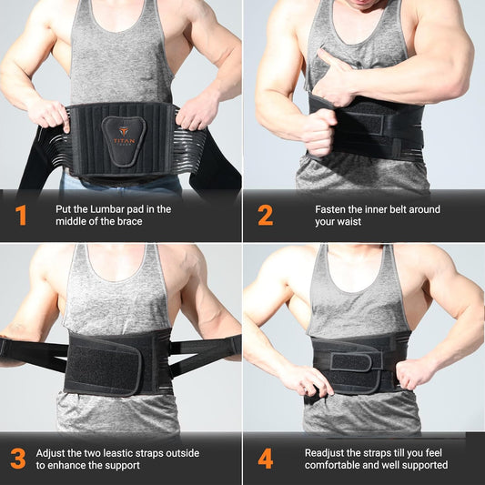 Lower Back Brace - Lumbar Support for Pain Relief, Sciatica & Scoliosis