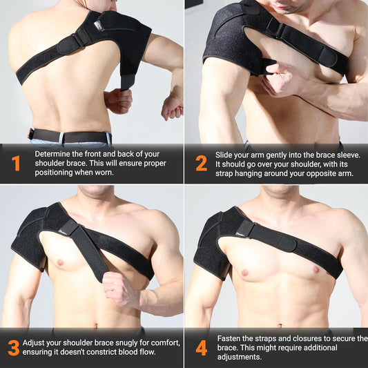 Shoulder Brace (L–XXL) – Compression Support for Rotator Cuff & Injury Recovery