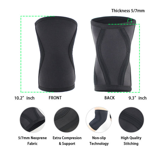 Titan Tough 7mm Knee Sleeves - Weightlifting Support for Big Men