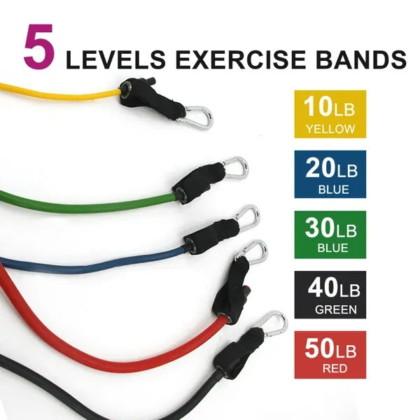 Titan Tough 11-Piece Resistance Band Set - Heavy Duty Exercise Bands for Men with Handles, Door Anchor & Ankle Straps