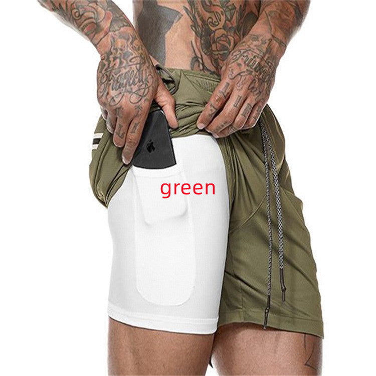 Titan Tough Men's Performance Compression Shorts with Phone Pocket - Gym & Training