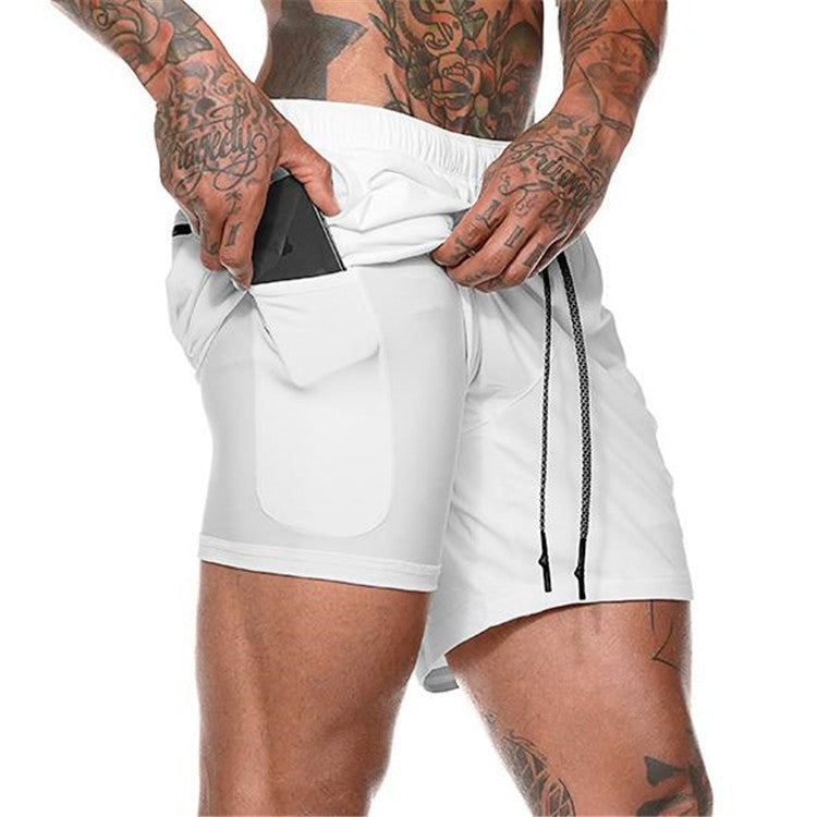Titan Tough Men's Performance Compression Shorts with Phone Pocket - Gym & Training
