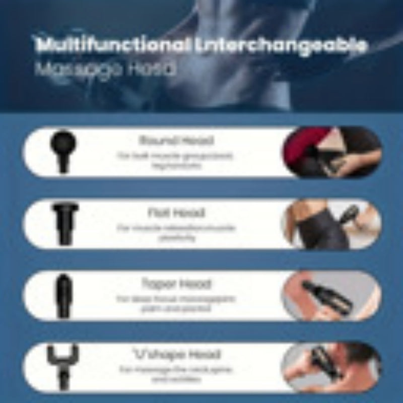 Titan Tough Mini Percussion Massage Gun - Deep Tissue Muscle Relief with 4 Heads & LCD Display