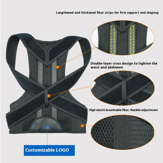 Titan Tough Adjustable Back Posture Corrector Belt - Full Support Brace for Men & Women, Sizes Up to 4XL