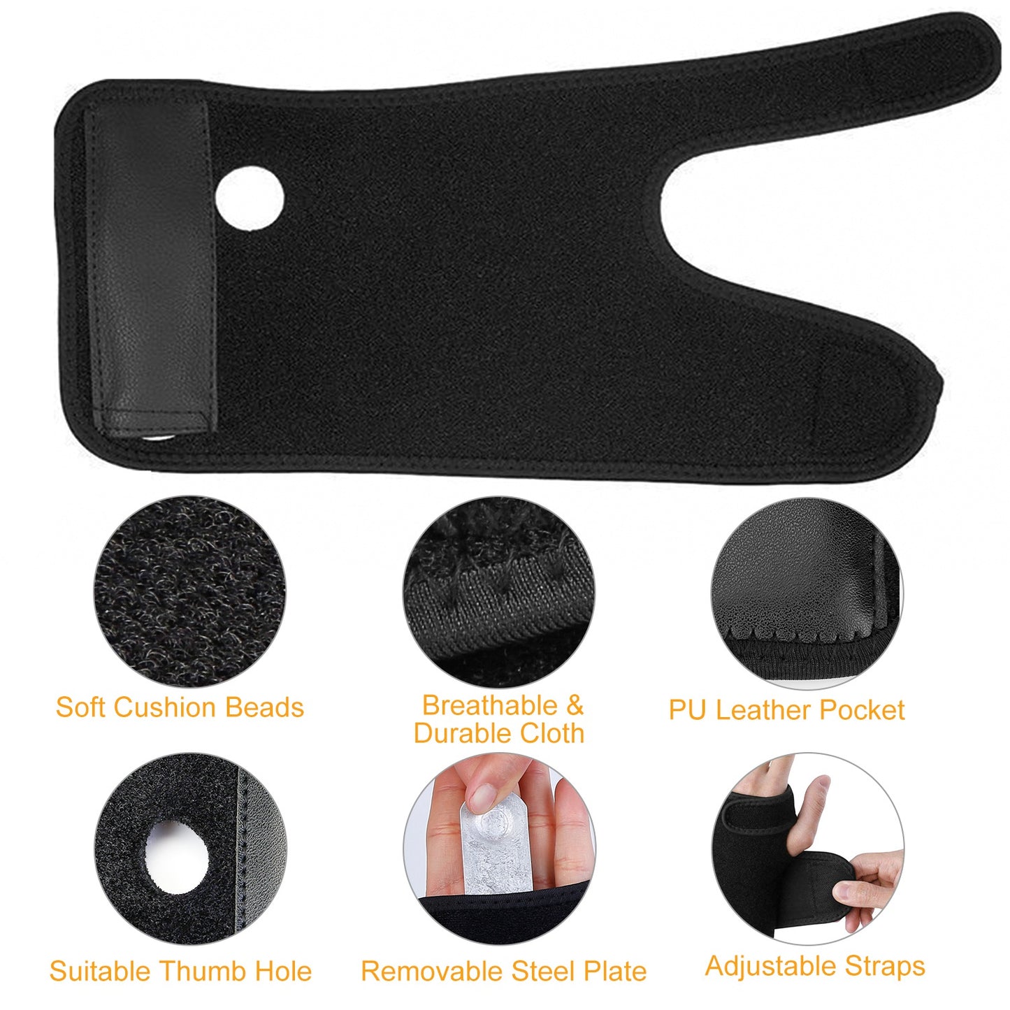 Titan Tough Wrist Brace with Splint - Carpal Tunnel Support for Men, Left Hand Recovery & Weightlifting