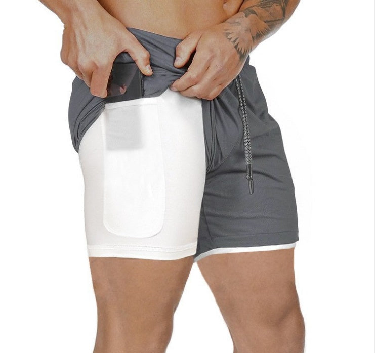 Titan Tough Men's Performance Compression Shorts with Phone Pocket - Gym & Training