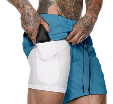 Titan Tough Men's Performance Compression Shorts with Phone Pocket - Gym & Training