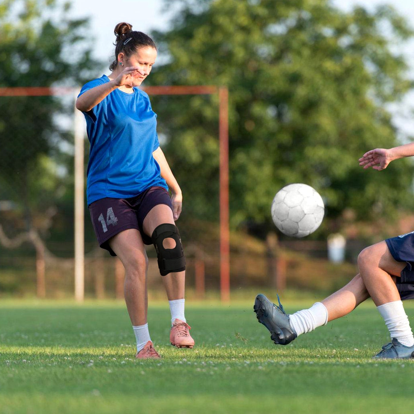 Titan Tough Hinged Knee Brace for Men - Adjustable Open Patella Support for Large & Plus Size