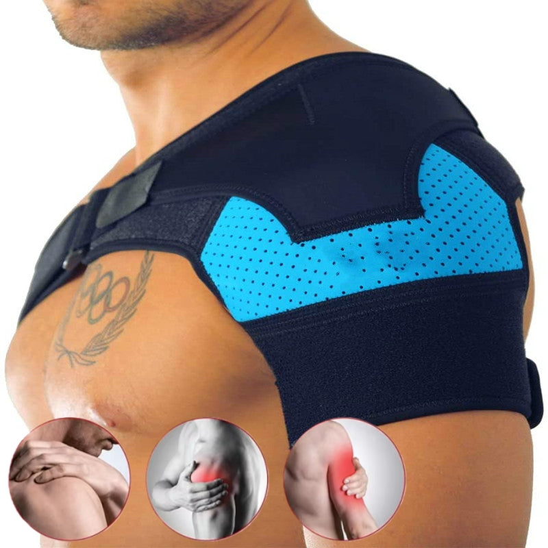 Titan Tough Shoulder Support Brace with Ice Pack - Adjustable Recovery Wrap