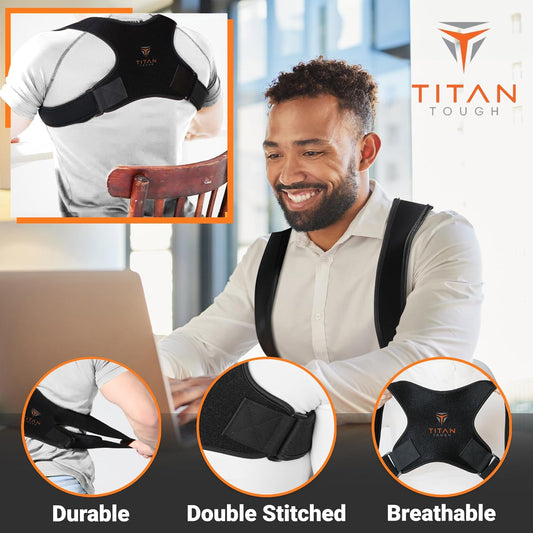 Upper Back Brace (L–XXL) – Adjustable Posture Corrector