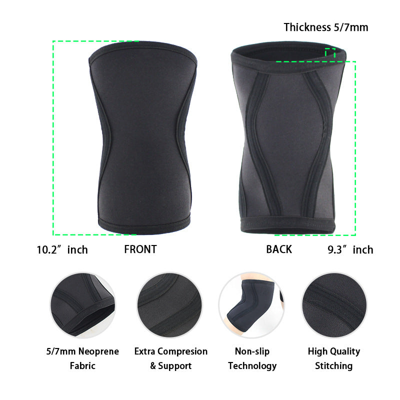 Titan Tough 7mm Knee Sleeves - Weightlifting Support for Big Men