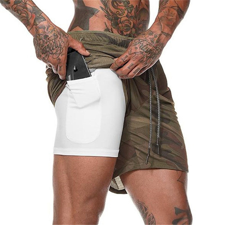Titan Tough Men's Performance Compression Shorts with Phone Pocket - Gym & Training