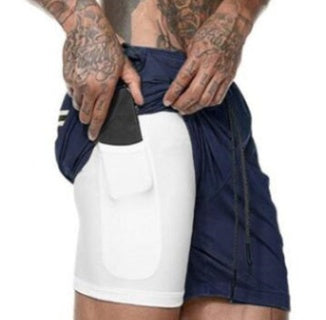 Titan Tough Men's Performance Compression Shorts with Phone Pocket - Gym & Training