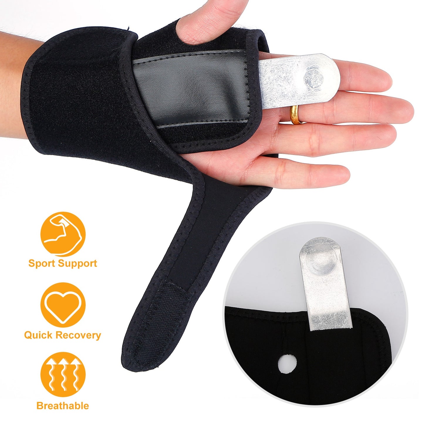 Titan Tough Wrist Brace with Splint - Carpal Tunnel Support for Men, Left Hand Recovery & Weightlifting
