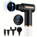 Titan Tough Mini Percussion Massage Gun - Deep Tissue Muscle Relief with 4 Heads & LCD Display